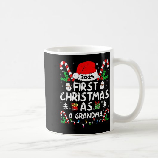 First Christmas As A Grandma 2025 Family Matching Kaffeetasse (Rechts)