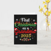 First Christmas As A Grandma 2025 New Mommy Xmas  Karte (Gelbe Blume)