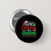 First Christmas As A Grandma Matching New Nana Gra Button (Vorne & Hinten)
