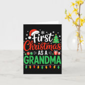 First Christmas As A Grandma Matching New Nana Gra Karte (Gelbe Blume)