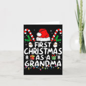 First Christmas As A Grandma New Grandma Karte (Vorderseite)