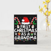 First Christmas As A Grandma New Grandma  Karte (Gelbe Blume)