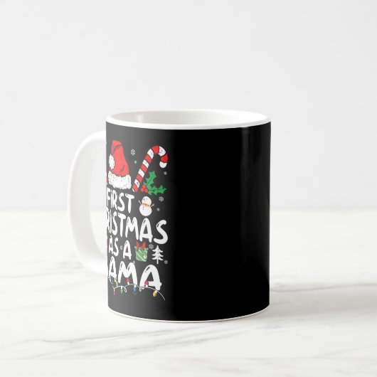 First Christmas As A Mama New Mama Long Sleeve  Kaffeetasse (Vorderseite Links)