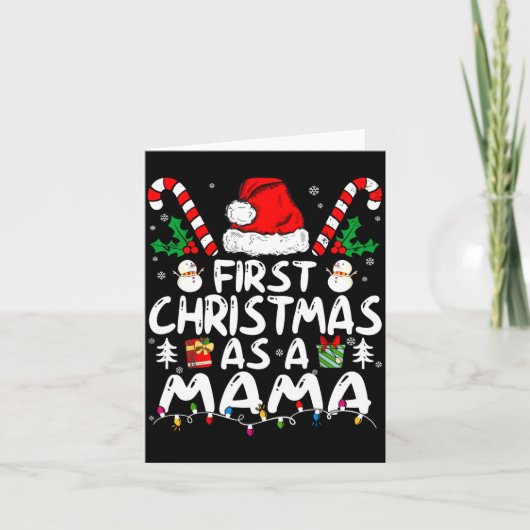 First Christmas As A Mama New Mama Long Sleeve  Karte (Vorderseite)