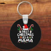 First Christmas As A Mama New Mama Long Sleeve  Schlüsselanhänger (Vorderseite)
