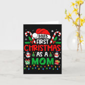 First Christmas As A Mom 2025 Family Matching 1st Karte (Gelbe Blume)