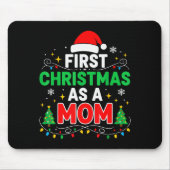 First Christmas As A Mom Family Matching 1st Chris Mousepad (Vorne)