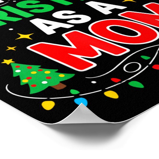 First Christmas As A Mom Family Matching 1st Chris Poster (Ecke)