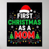 First Christmas As A Mom Family Matching 1st Chris Poster (Vorne)