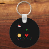 First Christmas As A Mom Family Matching Cute T Sh Schlüsselanhänger (Vorderseite)