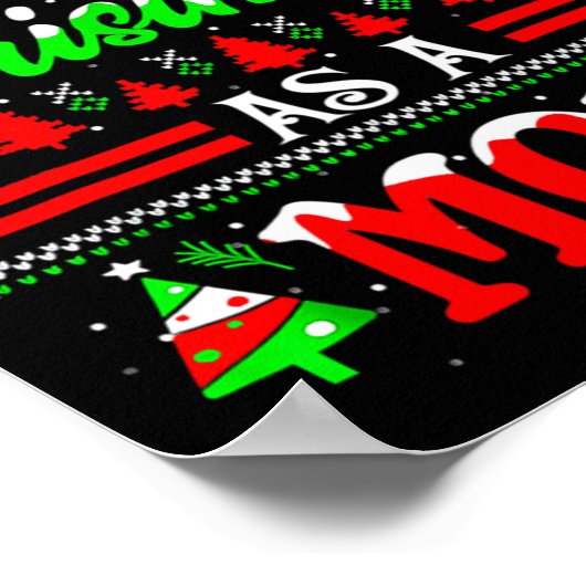 First Christmas As A Mom Funny New Mom Xmas Matchi Poster (Ecke)