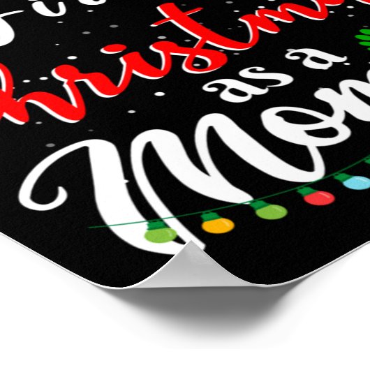 First Christmas As A Mom Funny New Mommy Xmas Poster (Ecke)