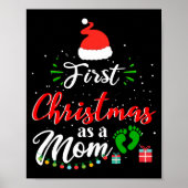 First Christmas As A Mom Funny New Mommy Xmas Poster (Vorne)