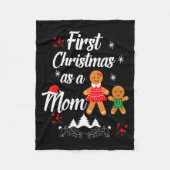 First Christmas As A Mom New Mom Xmas Gift Fleecedecke (Vorderseite)