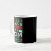 First Christmas As A Mom Santa Hat Ugly Xmas New M Kaffeetasse (Vorderseite Links)