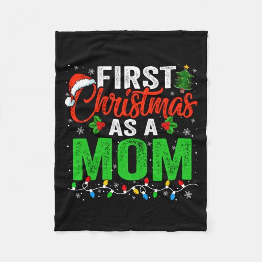 First Christmas As A Mom Xmas Lights New Dad Chris Fleecedecke (Vorderseite)