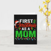 First Christmas As A Mom Xmas Lights New Dad Chris Karte (Gelbe Blume)