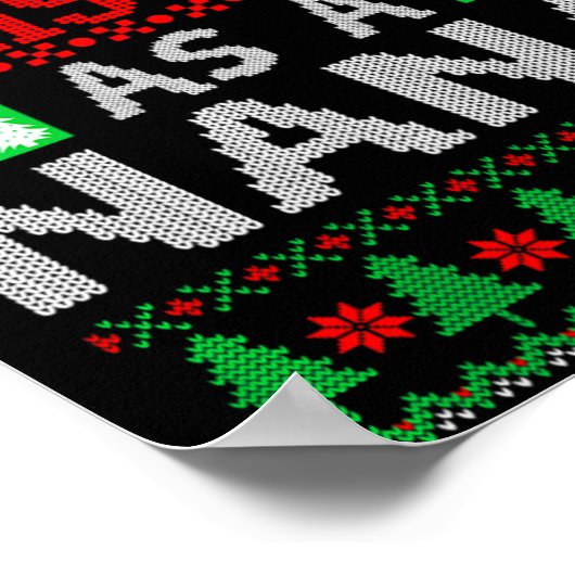 First Christmas As A Nana Santa Hat Ugly Xmas New Poster (Ecke)