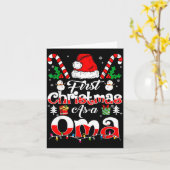 First Christmas As A Oma Family Matching Karte (Gelbe Blume)