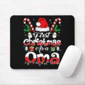 First Christmas As A Oma Family Matching Mousepad (Mit Mouse)
