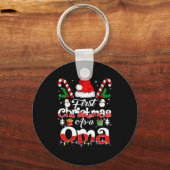 First Christmas As A Oma Family Matching Schlüsselanhänger (Vorderseite)