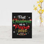 First Christmas As A Papa 2025 New Dad Xmas Karte (Gelbe Blume)