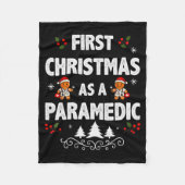 First Christmas As A Paramedic Funny Holiday Men W Fleecedecke (Vorderseite)