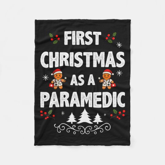 First Christmas As A Paramedic Funny Holiday Men W Fleecedecke (Vorderseite)