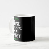 First Christmas As A Sister Funny New Sis Xmas Rev Kaffeetasse (Vorderseite Links)