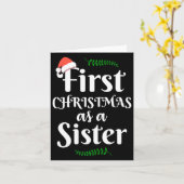 First Christmas As A Sister Funny New Sis Xmas Rev Karte (Gelbe Blume)