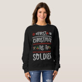 First Christmas As A Soldier Winter 1St Xmas Cute Sweatshirt (Vorne ganz)