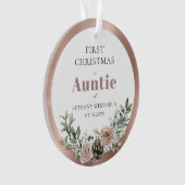 First Christmas as Auntie Photo Keepsake Ornament (Vorderseite)