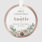 First Christmas as Auntie Photo Keepsake Ornament (Vorderseite)