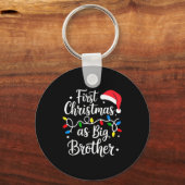 First Christmas As Big Brother Cute Holiday New Br Schlüsselanhänger (Vorderseite)