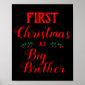 First Christmas As Big Brother Family Matching Poster (Vorne)