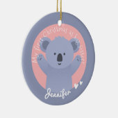 First Christmas as Big Sister - Cute Koala Bear Keramik Ornament (Rechts)