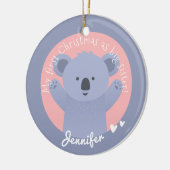 First Christmas as Big Sister - Cute Koala Bear Keramik Ornament (Links)