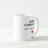 First Christmas as Cat Mom Personalized Holiday Kaffeetasse (VorderseiteRechts)