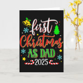 First Christmas As Dad 2025 Festive Holiday Celebr Karte (Gelbe Blume)