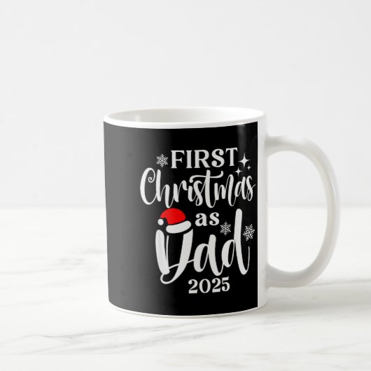 First Christmas As Dad 2025 Snowflake Xmas Family Kaffeetasse (Rechts)