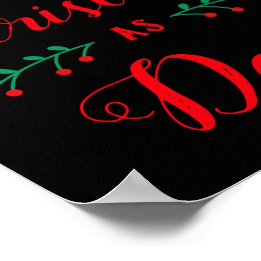 First Christmas As Dad Family Matching Red Text Poster (Ecke)