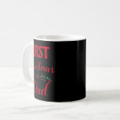 First Christmas As Dad Family Matching Red Text T Kaffeetasse (Vorderseite Links)