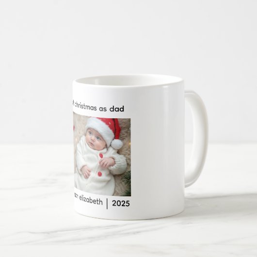First Christmas As Dad Mug Kaffeetasse (VorderseiteRechts)