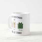 First Christmas as Family of Three Gift Kaffeetasse (Vorderseite Links)