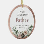 First Christmas as Father Photo Keepsake Keramik Ornament (Rechts)