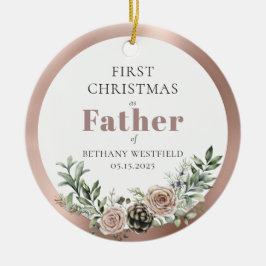 First Christmas as Father Photo Keepsake Keramik Ornament