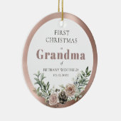 First Christmas as Grandma Photo Keepsake Keramik Ornament (Rechts)