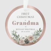 First Christmas as Grandma Photo Keepsake Ornament (Vorderseite)