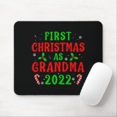 First Christmas As Grandma Xmas Grandmother New Gr Mousepad (Mit Mouse)
