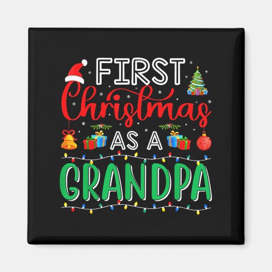 First Christmas As Grandpa Family Matching New Gra Magnet (Vorne)